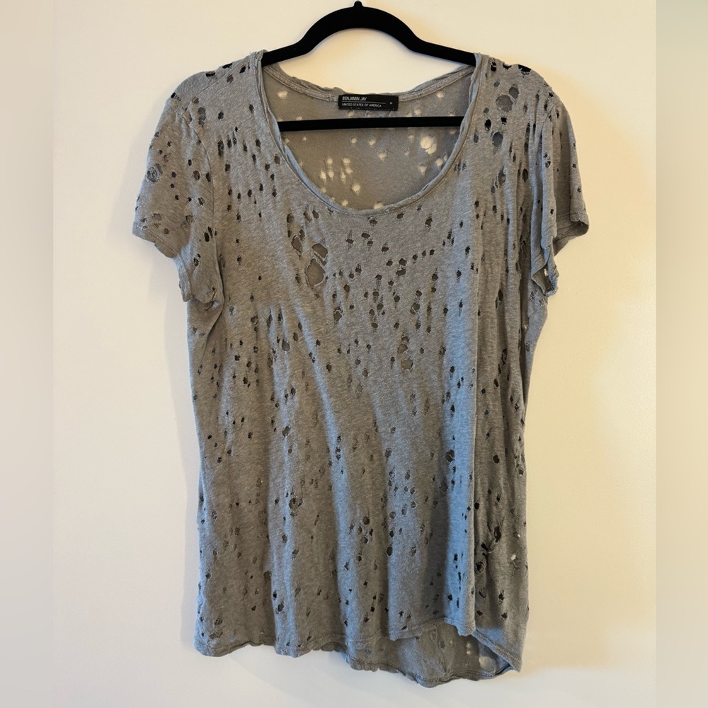 Benjamin Jay distressed T-shirt medium